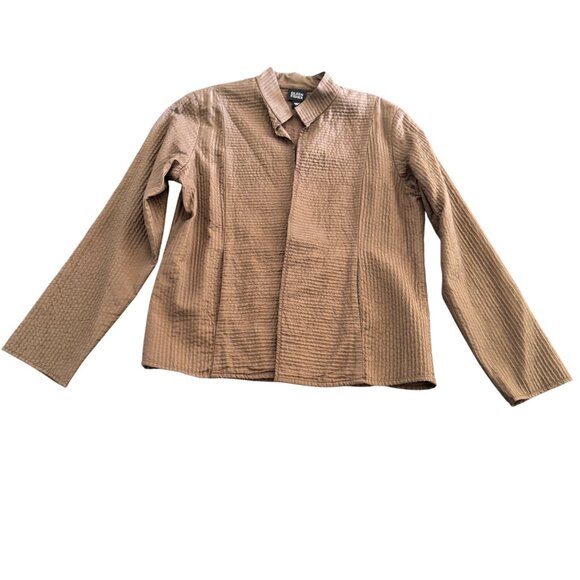 Eileen Fisher Tops - Eileen Fisher Women's 100% Silk Open Front Textured LS Blazer Top, Size XS